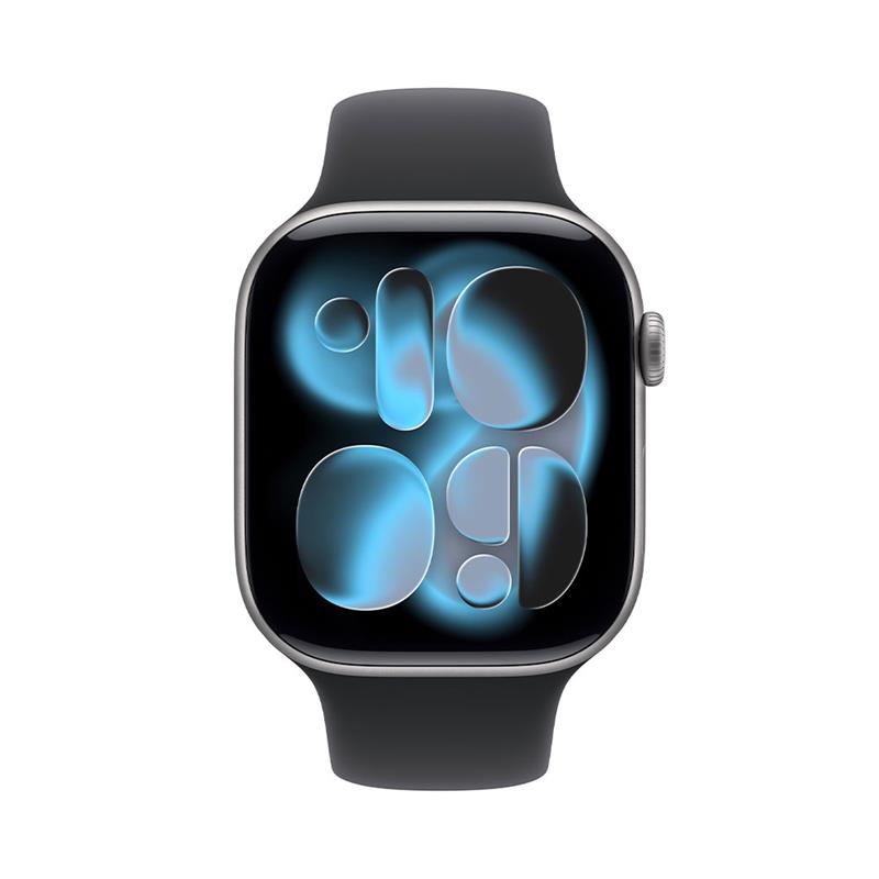 Apple Watch Series 11 GPS 42mm Kozmický sivý hliník s čiernym športovým remienkom - M/L 