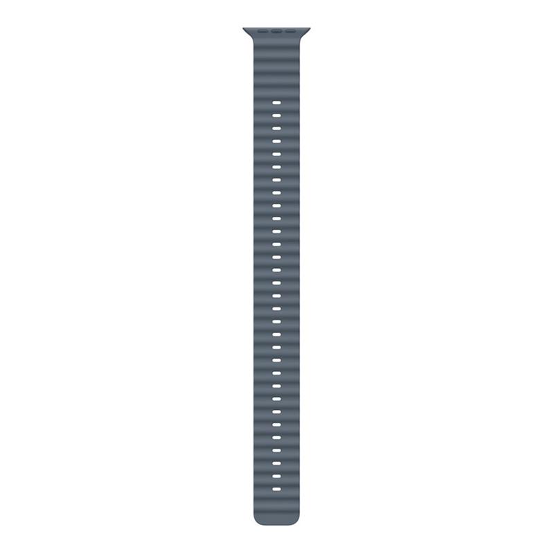 Apple Watch 49mm Anchor Blue Ocean Band Extension - Natural Titanium Finish 