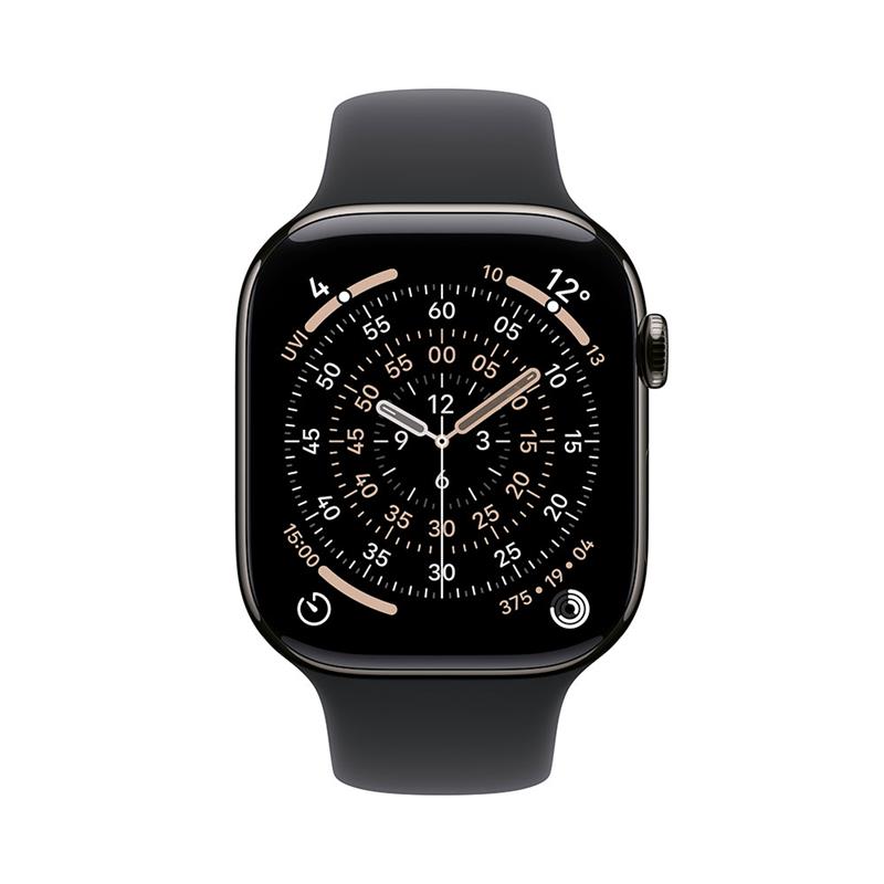 Apple Watch Series 11 GPS + Cellular 42mm Bridlicový sivý titán s čiernym športovým remienkom - M/L 