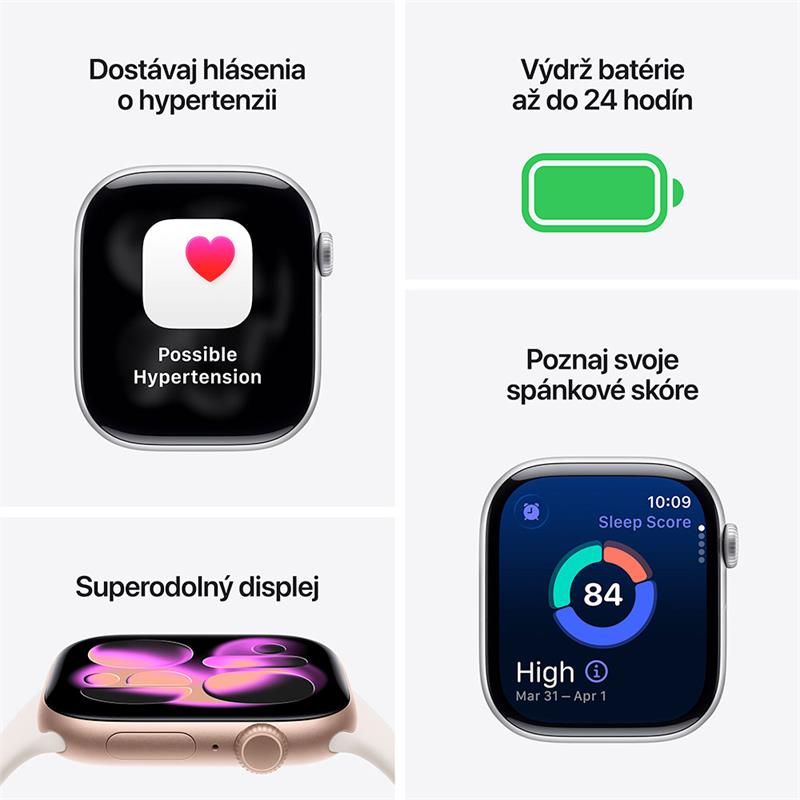 Apple Watch Series 11 GPS + Cellular 42mm Bridlicový sivý titán s čiernym športovým remienkom - M/L 