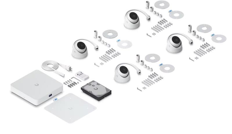 Ubiquiti UniFi Protect   Network Video Recorder Instant KIT (1x NVR + 1TB HDD + 4x UVC G5 Turret Ultra ) 