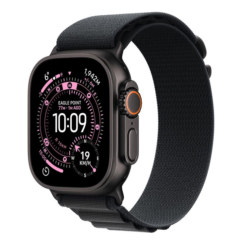 Apple Watch Ultra 3 GPS + Cellular 49mm Čierny titán s čiernym alpským ťahom - L 