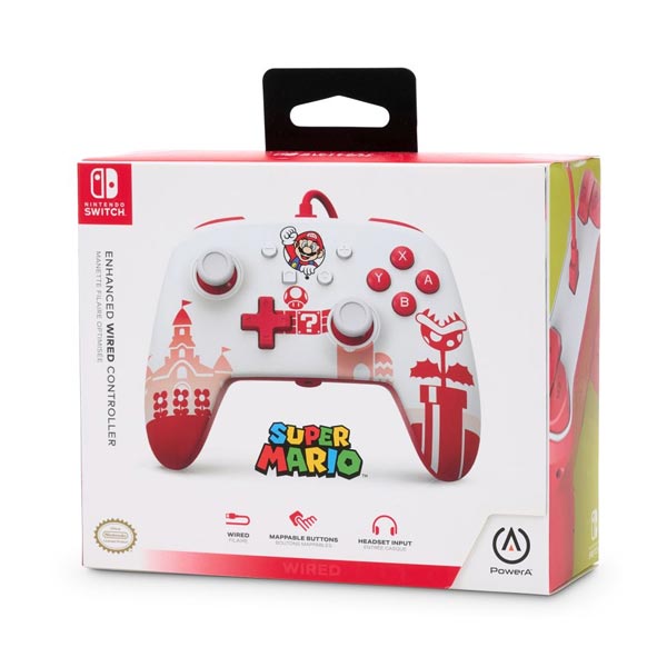 PowerA Enhanced Wired Controller for Nintendo Switch, Mario WM.com[1519186-01] 