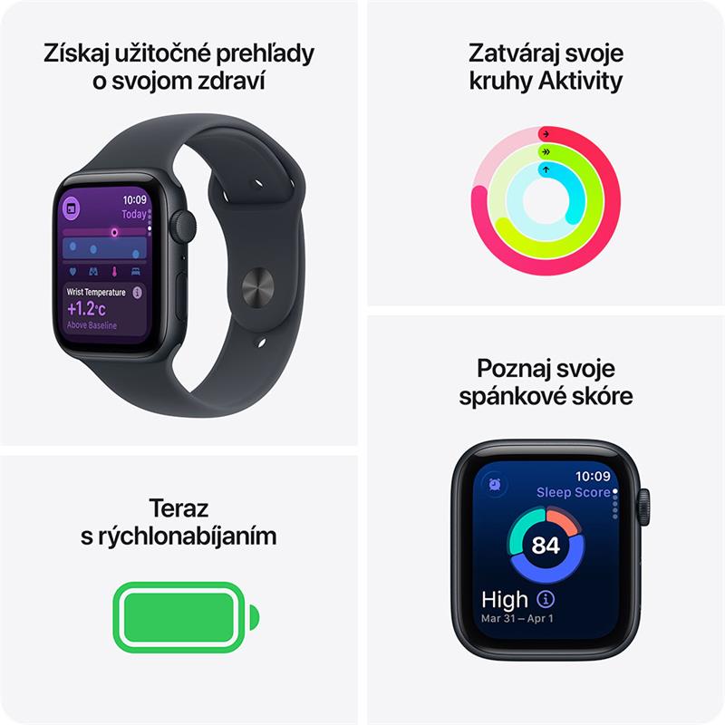 Apple Watch SE 3 GPS + Cellular 44mm Hviezdny biely hliník s hviezdnym bielym športovým remienkom - S/M 