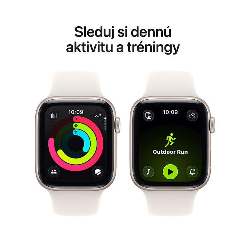 Apple Watch SE 3 GPS + Cellular 44mm Hviezdny biely hliník s hviezdnym bielym športovým remienkom - S/M 