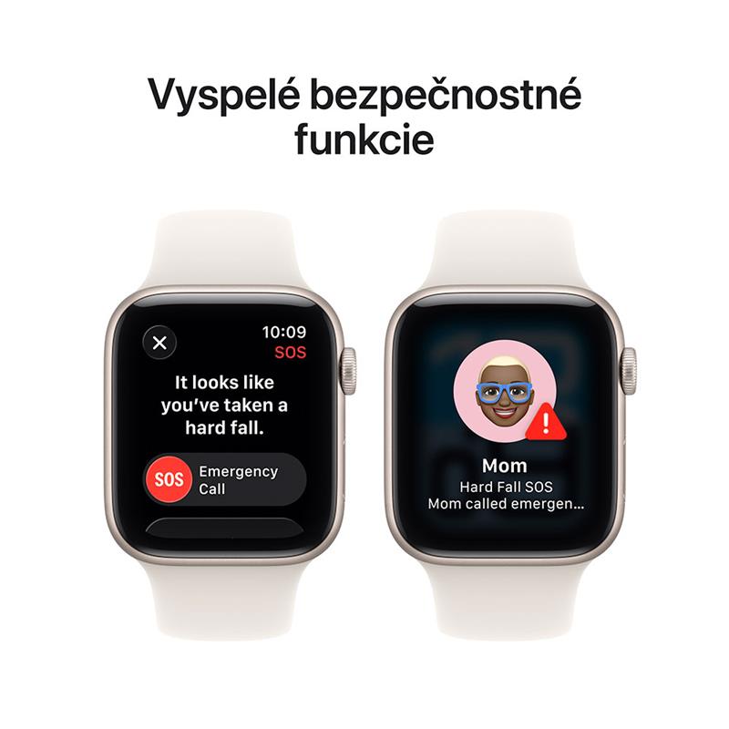 Apple Watch SE 3 GPS + Cellular 44mm Hviezdny biely hliník s hviezdnym bielym športovým remienkom - S/M 