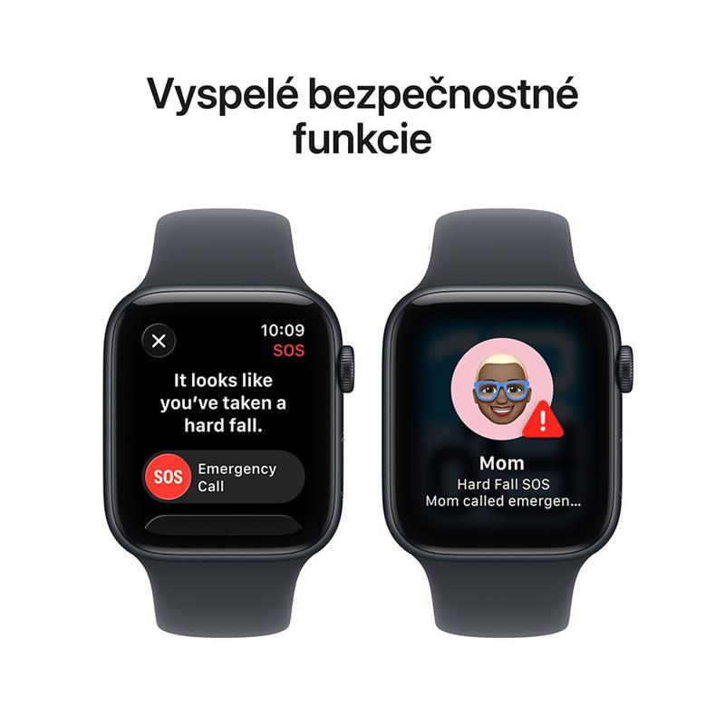 Apple Watch SE 3 GPS + Cellular 44mm Polnočný hliník s polnočným športovým remienkom - M/L 