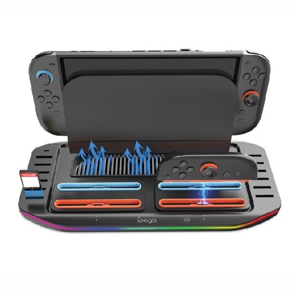 iPega SW2210 Multifunkčný Nabíjací RGB Stojan pre Nintendo Switch 2, Black 