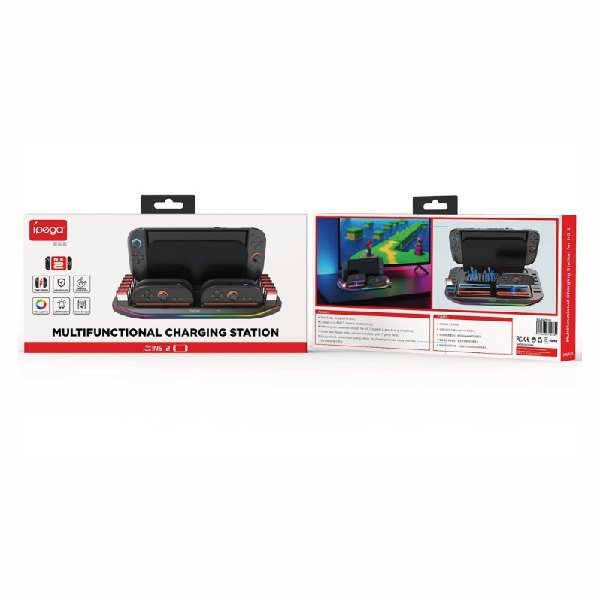 iPega SW2210 Multifunkčný Nabíjací RGB Stojan pre Nintendo Switch 2, Black 