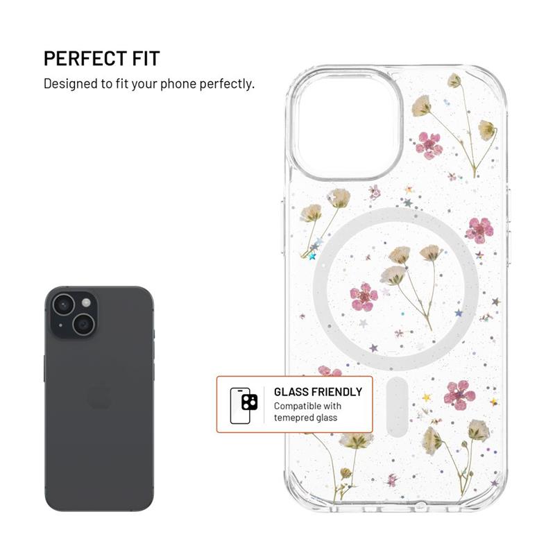 FIXED kryt MagBloom s podporou Magsafe pro Apple iPhone 15, Blush Plum 