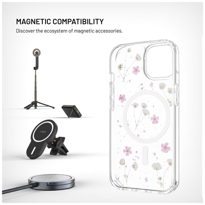 FIXED kryt MagBloom s podporou Magsafe pro Apple iPhone 15, Blush Plum 