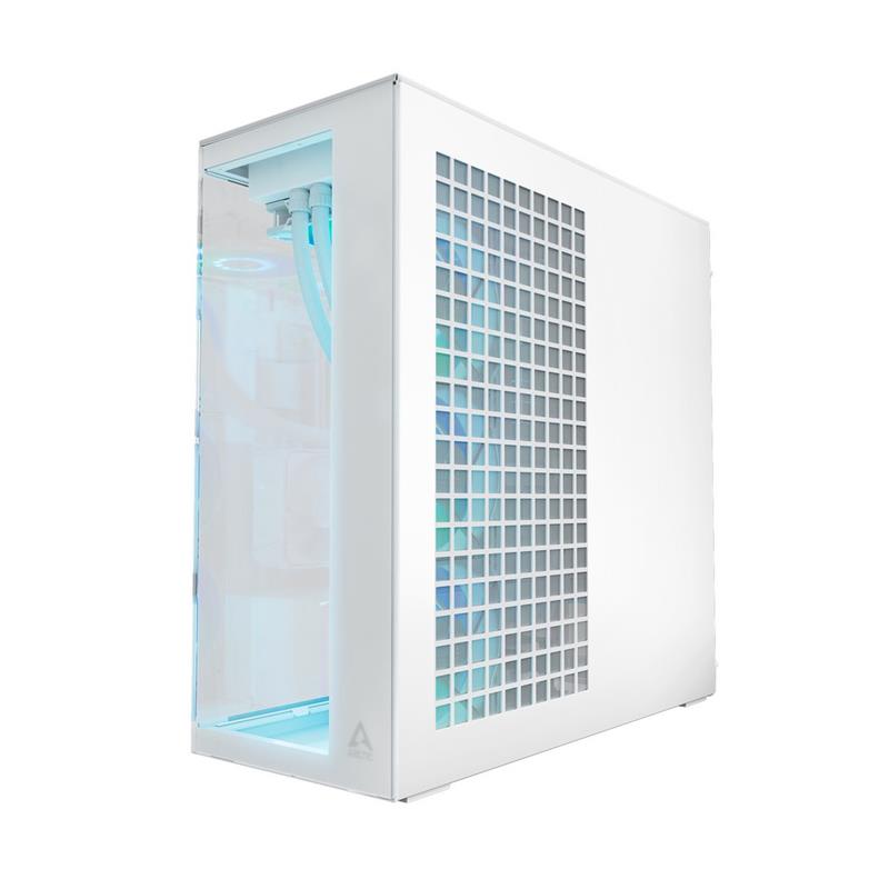 ARCTIC Premium PC Case Xtender VG White (Clear Glass), Vertical GPU Mounting, E-ATX 