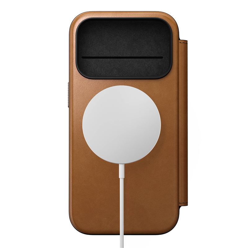 Nomad puzdro Modern Leather Folio Magsafe pre iPhone 17 Pro - English Tan 