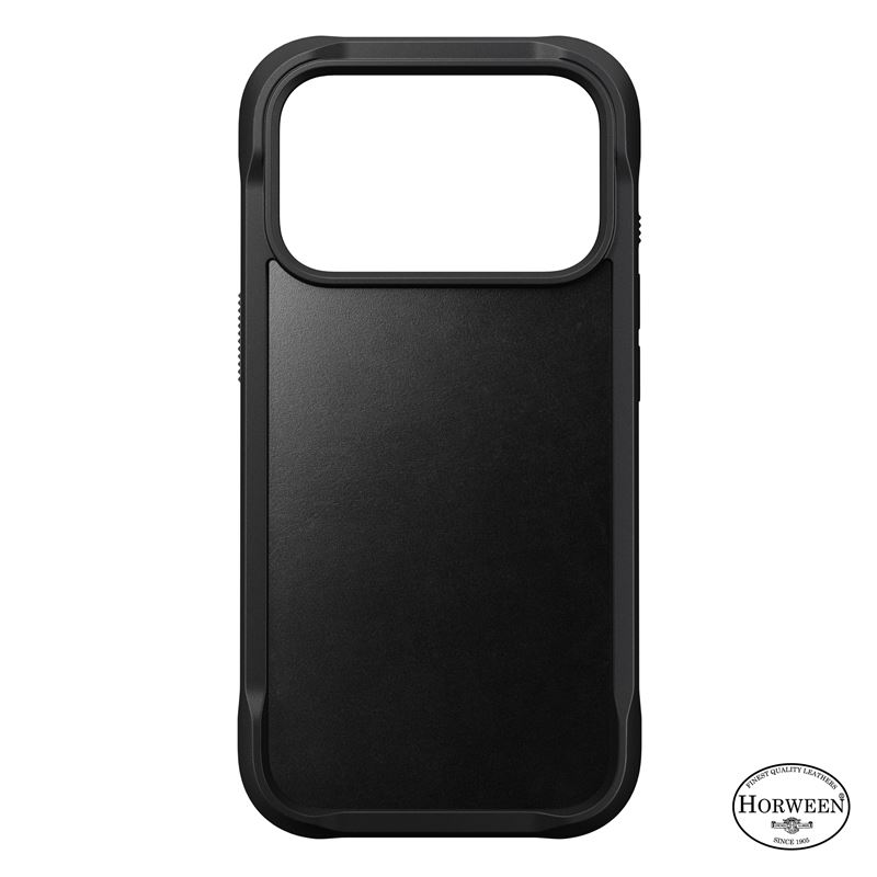 Nomad kryt Rugged Leather Case Magsafe Horween pre iPhone 17 Pro - Black 