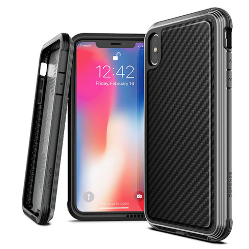 X-Doria Defense Lux for iPhone Xs Max - Black Carbon Fiber 