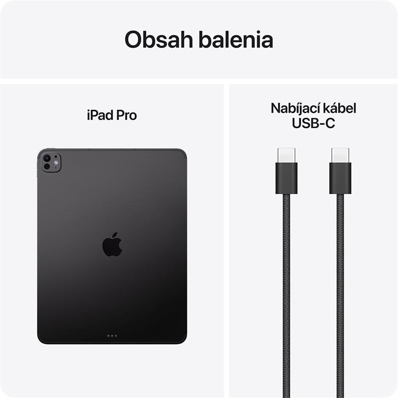 iPad Pro 13" Wi-Fi + Cellular 256GB štandardné sklo - Kozmický čierny (2025) 