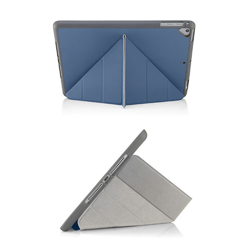 Pipetto puzdro Origami Pencil Case pre iPad 9.7" 2018 - Navy Blue 