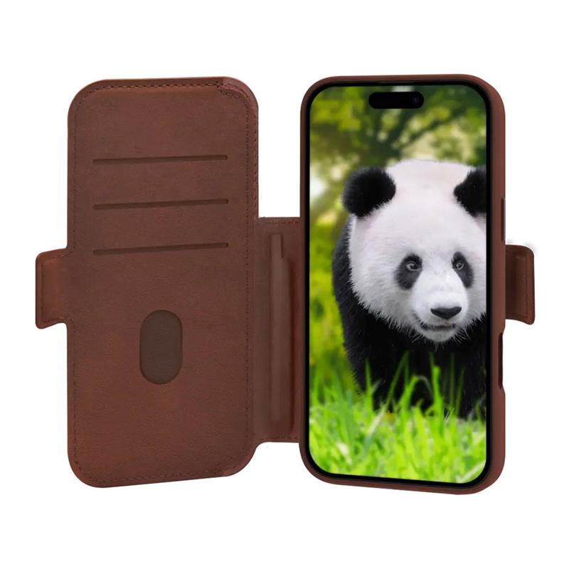 dbramante1928 - Puzdro Lynge s MagSafe pre iPhone 17 Pro, dark tan 