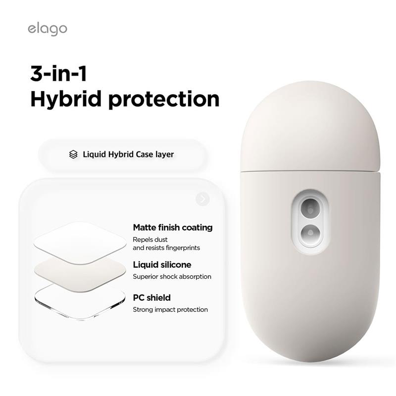 Elago Airpods Pro 3 Liquid Hybrid Strap Case - Stone 
