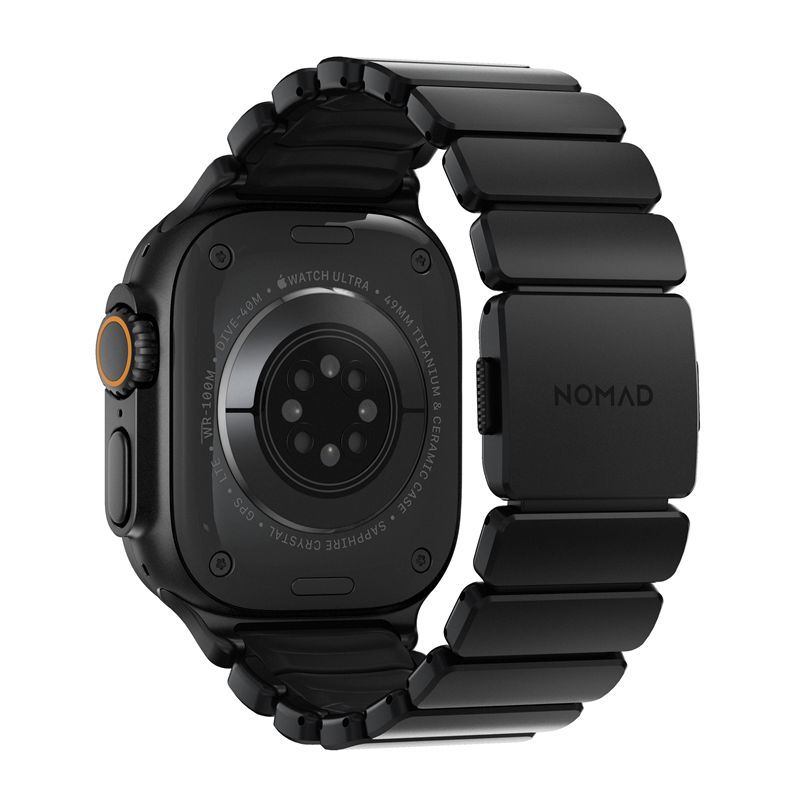 Nomad remienok Stratos pre Apple Watch 44-49mm - Black/Black Hardware 