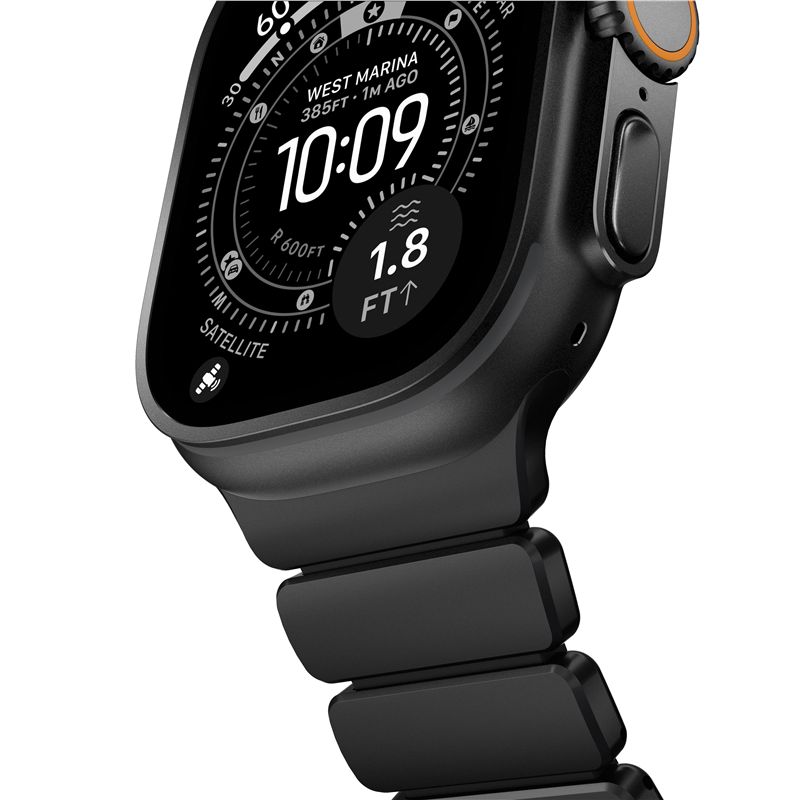 Nomad remienok Stratos pre Apple Watch 44-49mm - Black/Black Hardware 