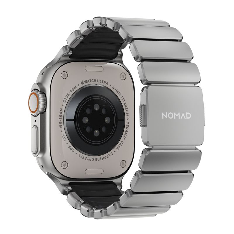 Nomad remienok Stratos pre Apple Watch 44-49mm - Black/Natural Hardware 