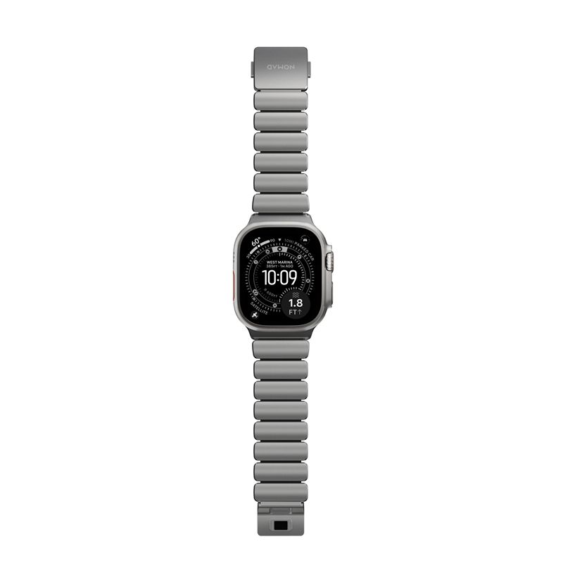 Nomad remienok Stratos pre Apple Watch 44-49mm - Black/Natural Hardware 