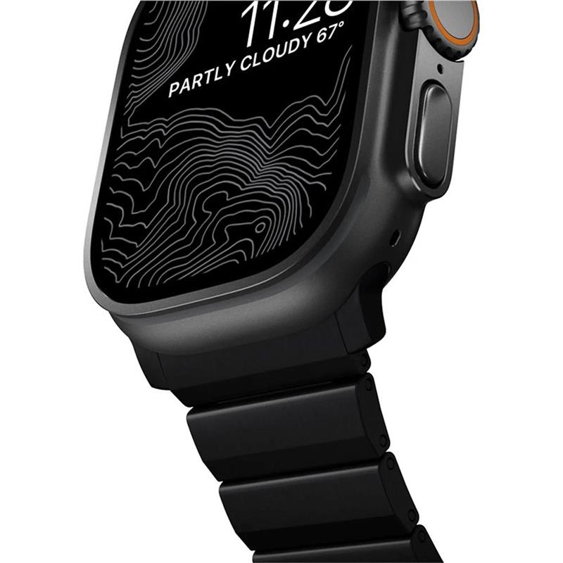 Nomad remienok pre Apple Watch 44-49 mm - Titanium Band/Black Hardware 