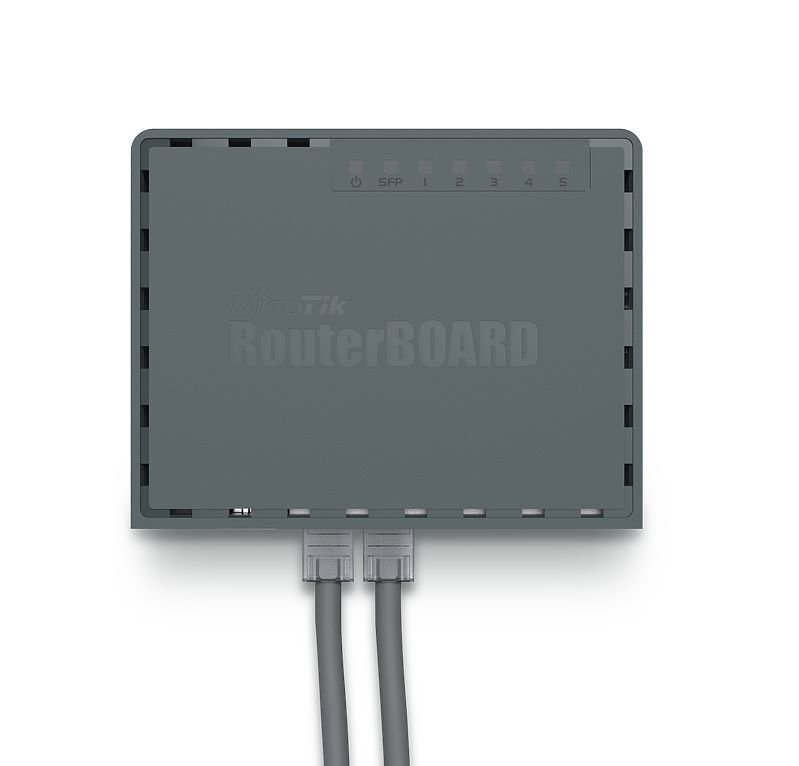MIKROTIK RouterBOARD hEX S + L4 (880MHz, 256 MB RAM, 5xGLAN, 1x SFP, switch, plastic case, zdroj) 