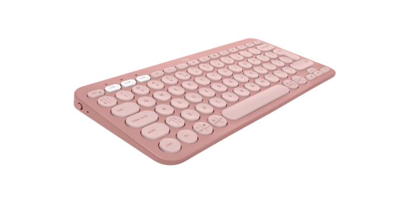 Logitech K380s Pebble Keys 2 - Bluetooth klávesnica - ružová - US 