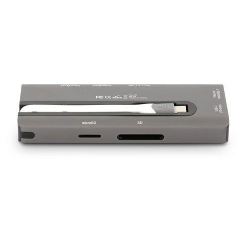 LMP USB-C Travel Dock 9 port - Space Gray Aluminium 