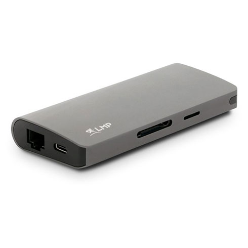 LMP USB-C Travel Dock 9 port - Space Gray Aluminium 