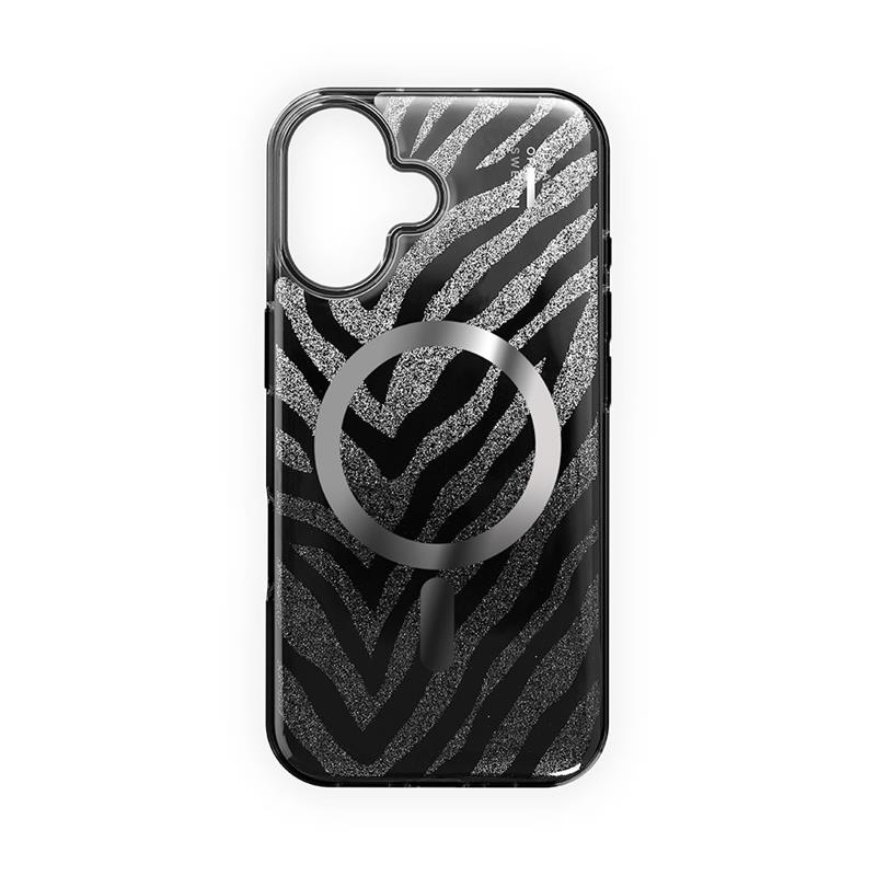 iDeal Fashion Clear Case MagSafe iPhone 16 Zebra Mystique 