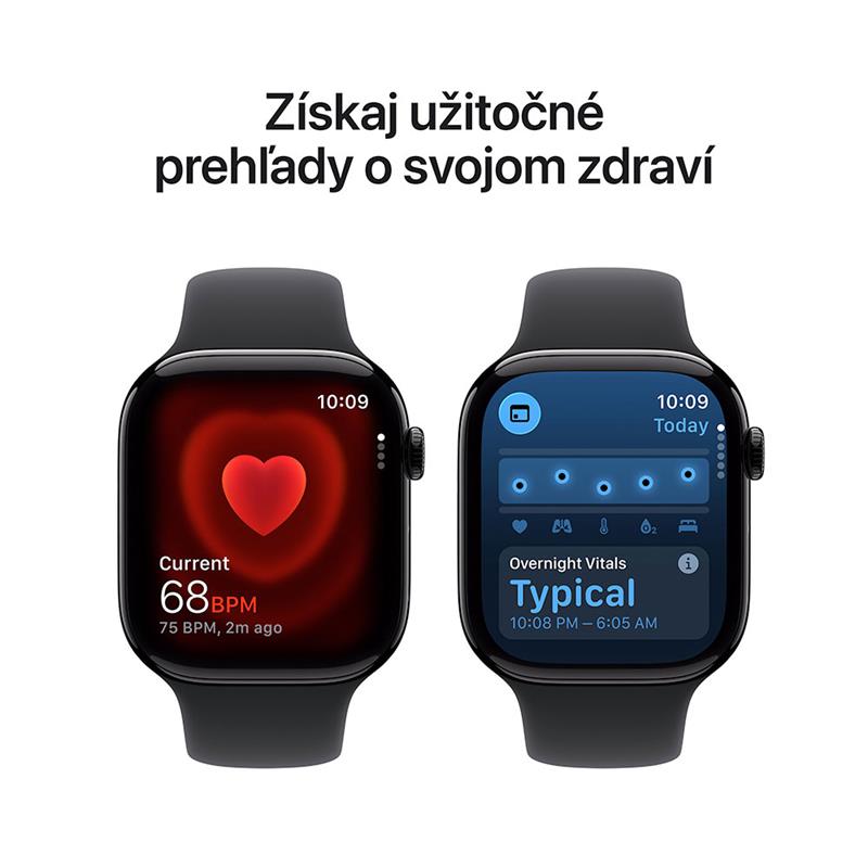 Apple Watch Series 11 GPS 42mm Klavírny čierny hliník s čiernym športovým remienkom - S/M *Rozbalený* 