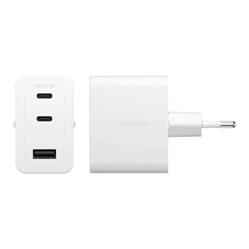 PanzerGlass EMPOWER Grand Prix Dual USB-C/USB-A GaN 70W - White 