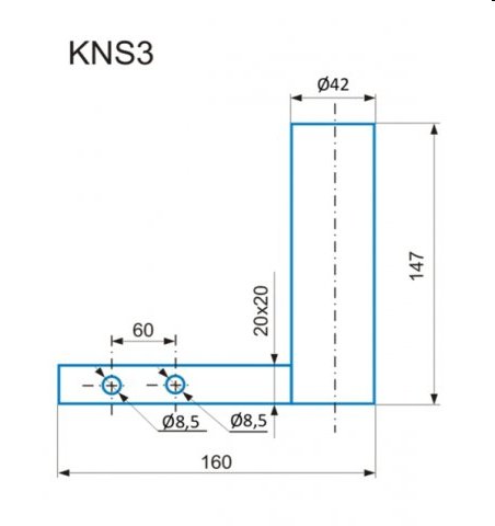 CSAT   KNS3-M   konzola pre malé zariadenia s naklápaním 
