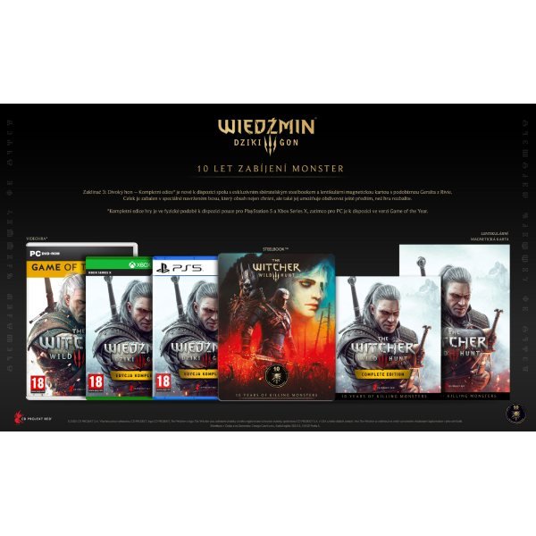 Zaklínač 3: Divoký hon CZ (Kompletná edícia) + 10th Anniversary Steelbook [PS5] 