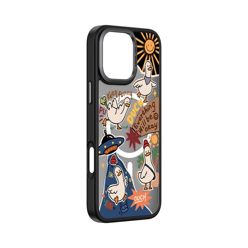 Comma kryt Cultural Series Magnetic Case pre iPhone 16 - Playful Duck 