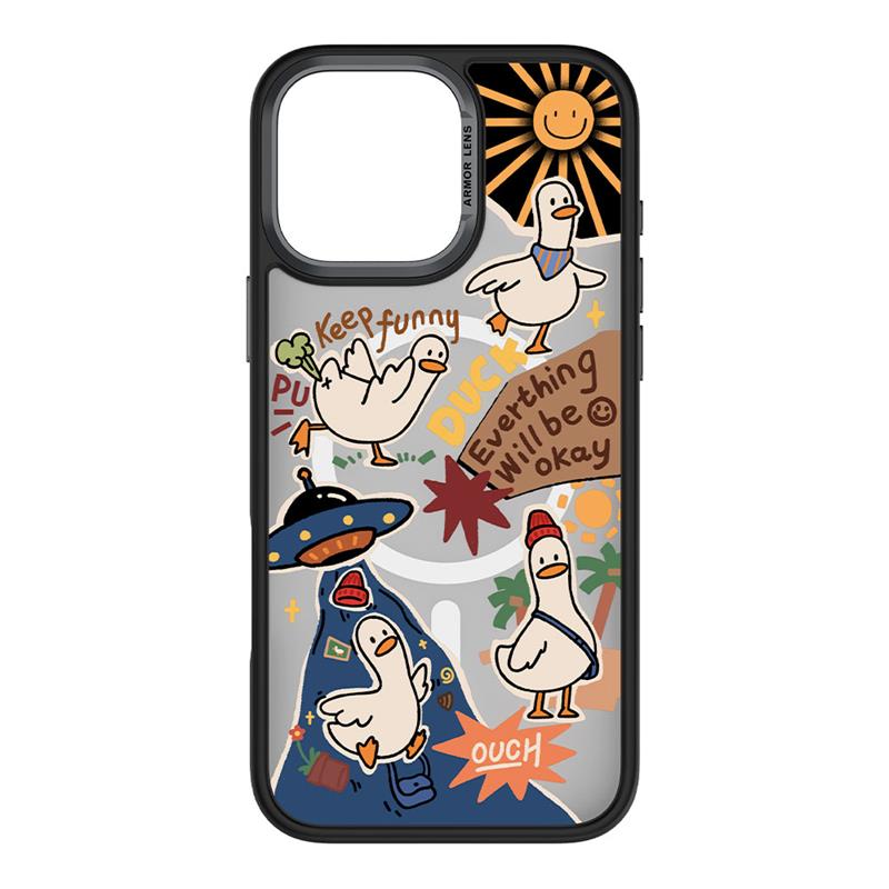 Comma kryt Cultural Series Magnetic Case pre iPhone 16 Plus - Playful Duck 