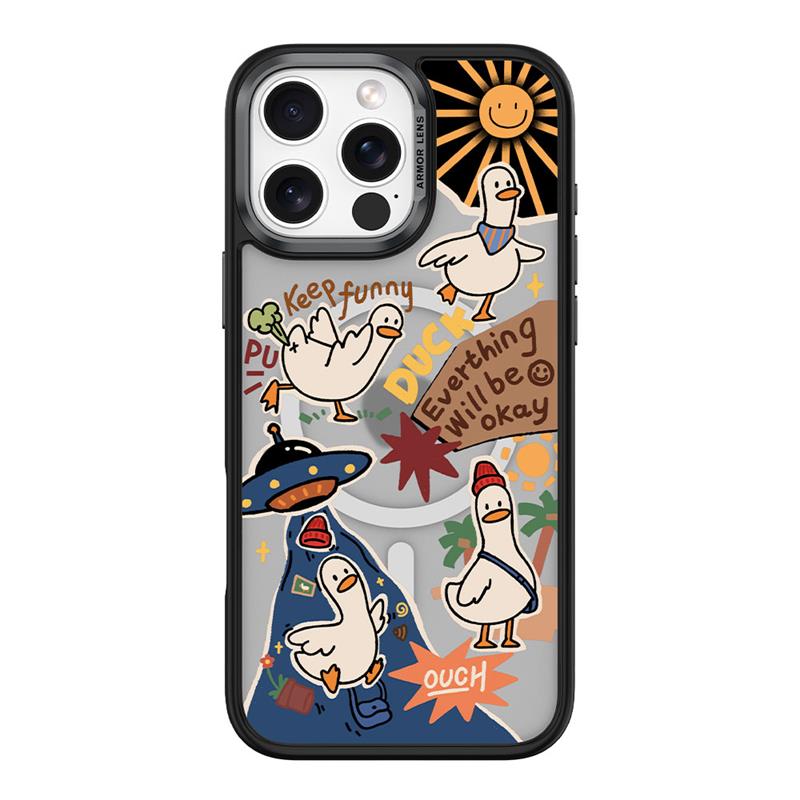 Comma kryt Cultural Series Magnetic Case pre iPhone 16 Plus - Playful Duck 