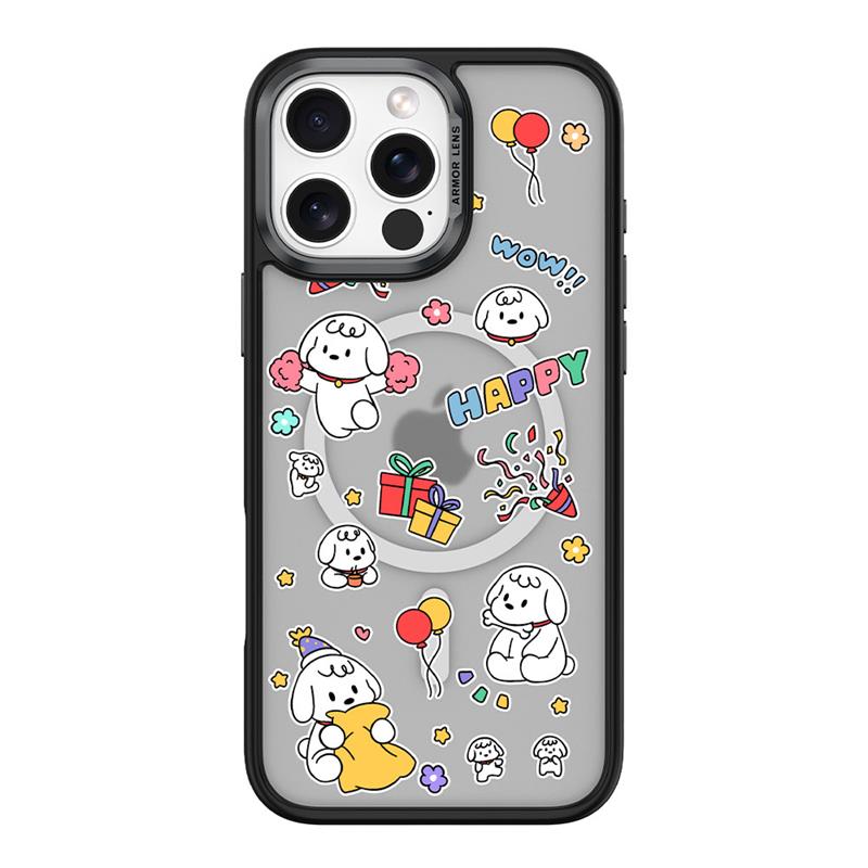Comma kryt Cultural Series Magnetic Case pre iPhone 16 Plus - Happy Dog 