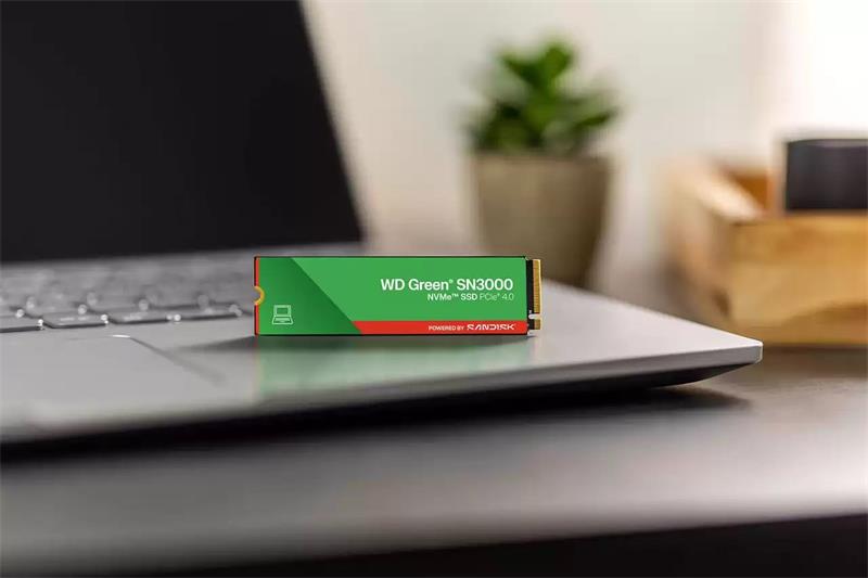 WD Green SN3000 SSD Powered by SanDisk 2TB M.2 NVMe Gen4 5000/4200MBps 