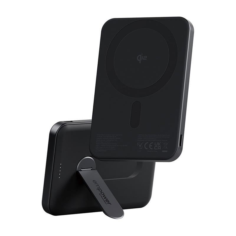 PanzerGlass EMPOWER Wireless Qi2 Powerbank 5.000 mAh with Stand - Black 