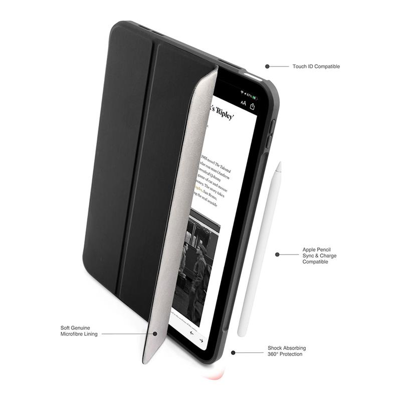 Pipetto puzdro Origami No7 Tri-Folio Case pre iPad 10-11 Gen 2022/2025 - Black 