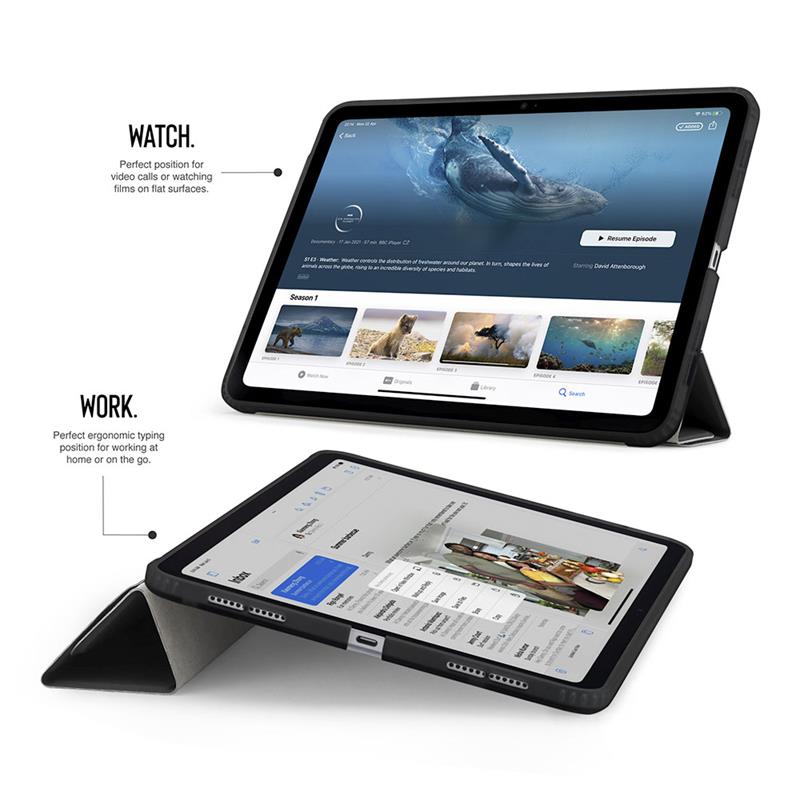 Pipetto puzdro Origami No7 Tri-Folio Case pre iPad 10-11 Gen 2022/2025 - Black 