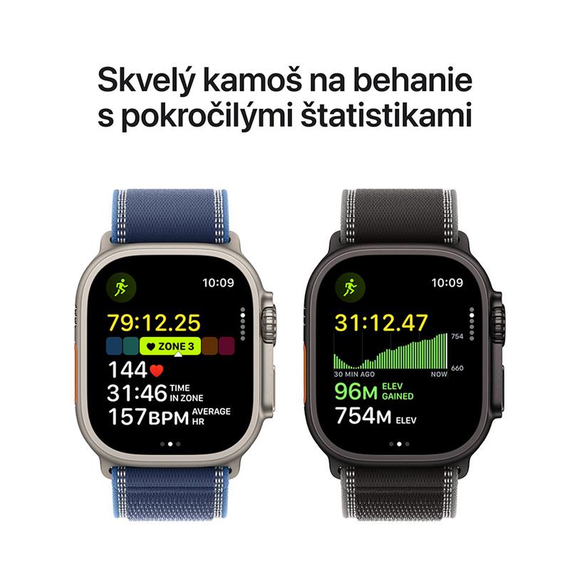 Apple Watch Ultra 3 GPS + Cellular 49mm Prírodný titán s oceľovo modrým oceánskym remienkom *Rozbalený* 