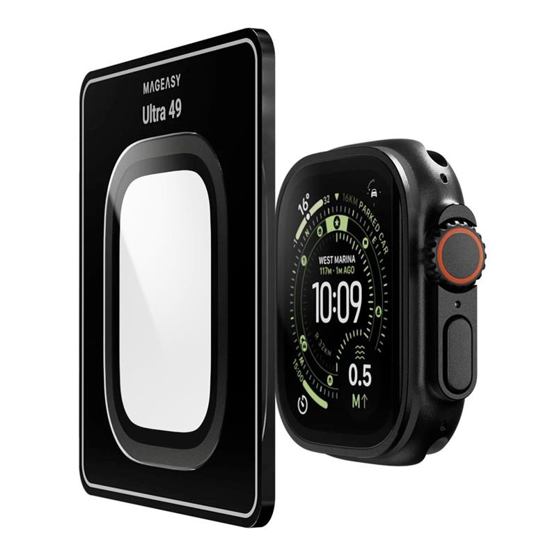 SwitchEasy Fortiz Sapphire Antireflective Protector pre Apple Watch Ultra - Midnight Black 