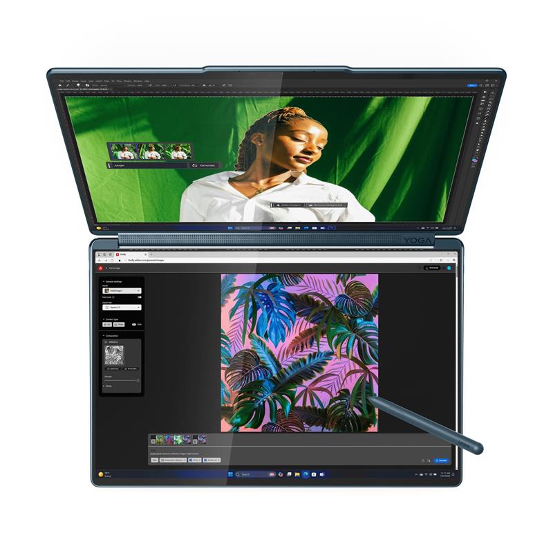 Lenovo Yoga Book 9 14IAH10 Intel Ultra7 255H 32GB 1TB-SSD 2x14"2.8K OLED GL Touch IntelARC PEN Win11Home TidalTeal  