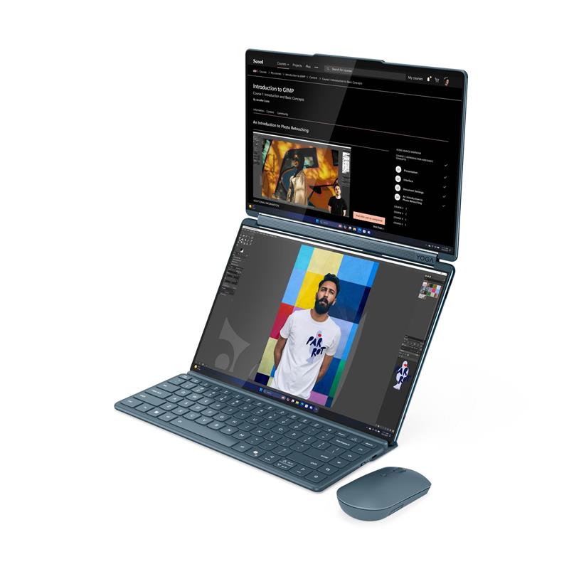 Lenovo Yoga Book 9 14IAH10 Intel Ultra7 255H 32GB 1TB-SSD 2x14"2.8K OLED GL Touch IntelARC PEN Win11Home TidalTeal  