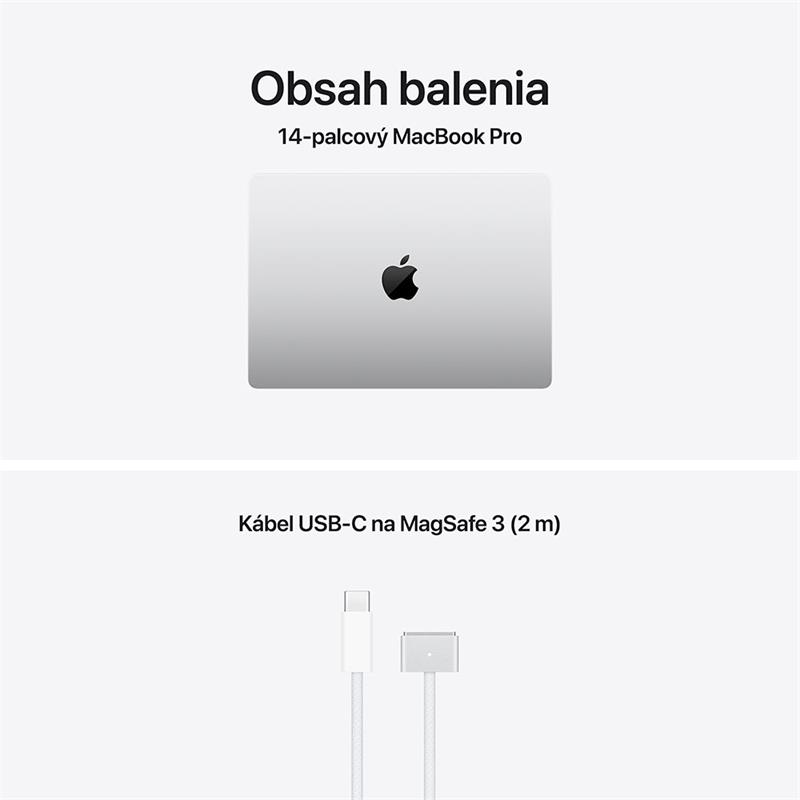 MacBook Pro 14" Apple M5 Pro 15C CPU 16C GPU 24GB 1TB Strieborný SK 